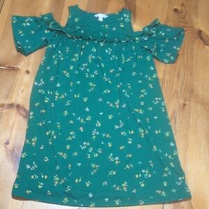 LC Lauren Conrad Teal Floral Dress